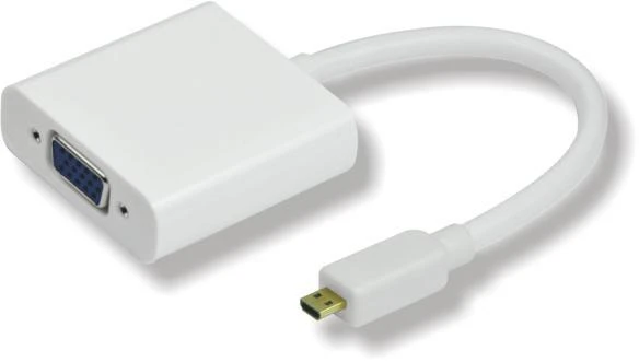 Baltas Micro HDMI į VGA adapteris