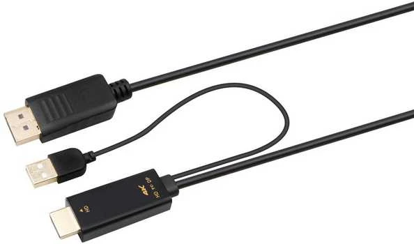HDMI į DisplayPort adapteris su USB maitinimo jungtimi
