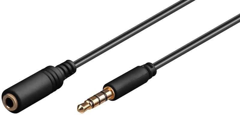 Kabelis MicroConnect Jack 3.5mm - Jack 3.5mm 1m juoda (IPOD003B)