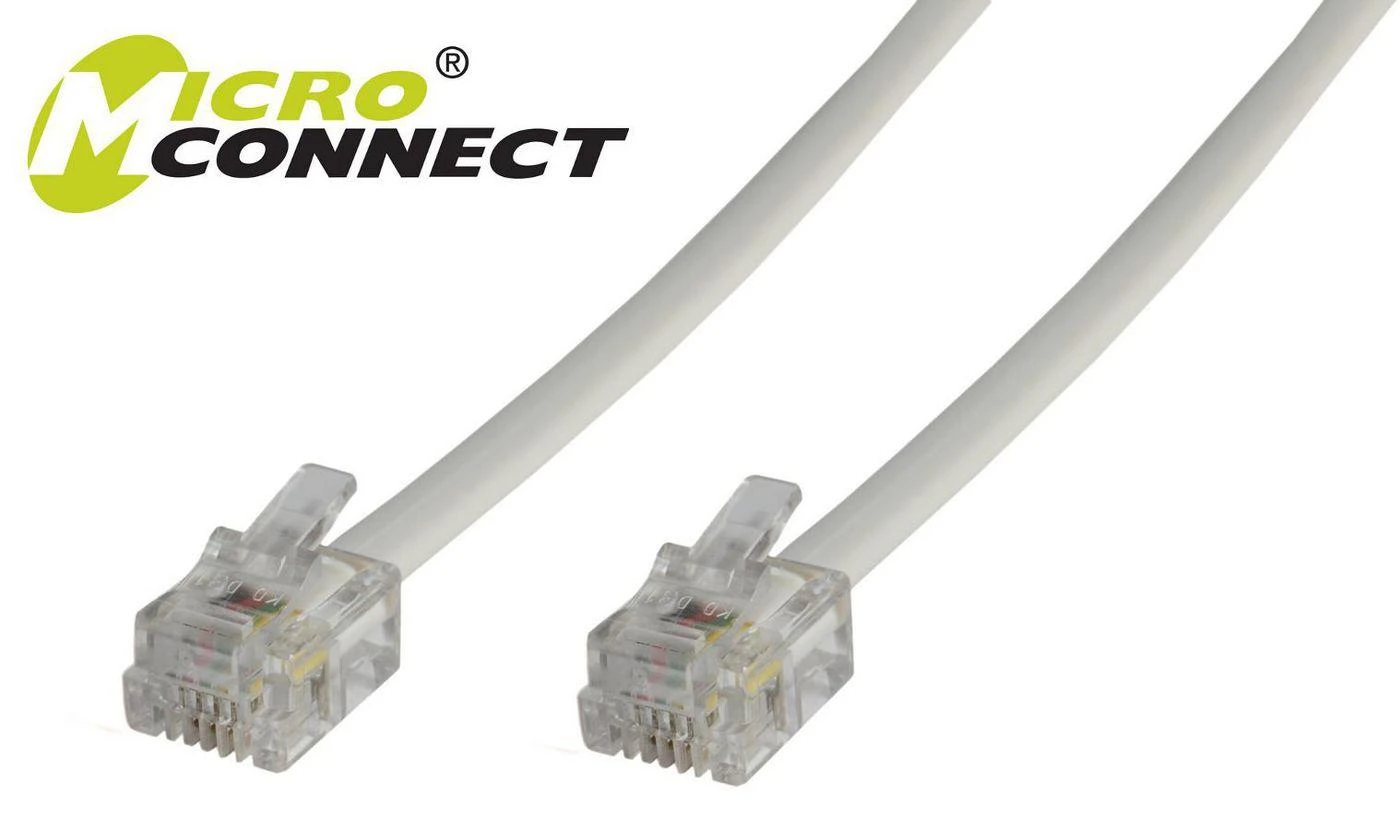„MicroConnect Kabelis RJ12 6C/6P 2m“ (MPK102)
