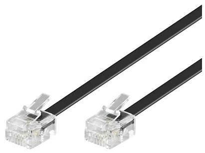 MicroConnect RJ-11 / RJ-11 (M / M) 2m Juoda (MK182)