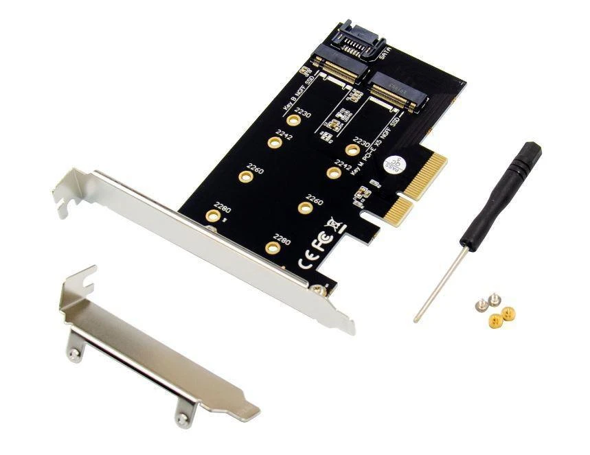 Kontrolierius MicroConnect PCie x4 M.2 B & M Raktas NVME