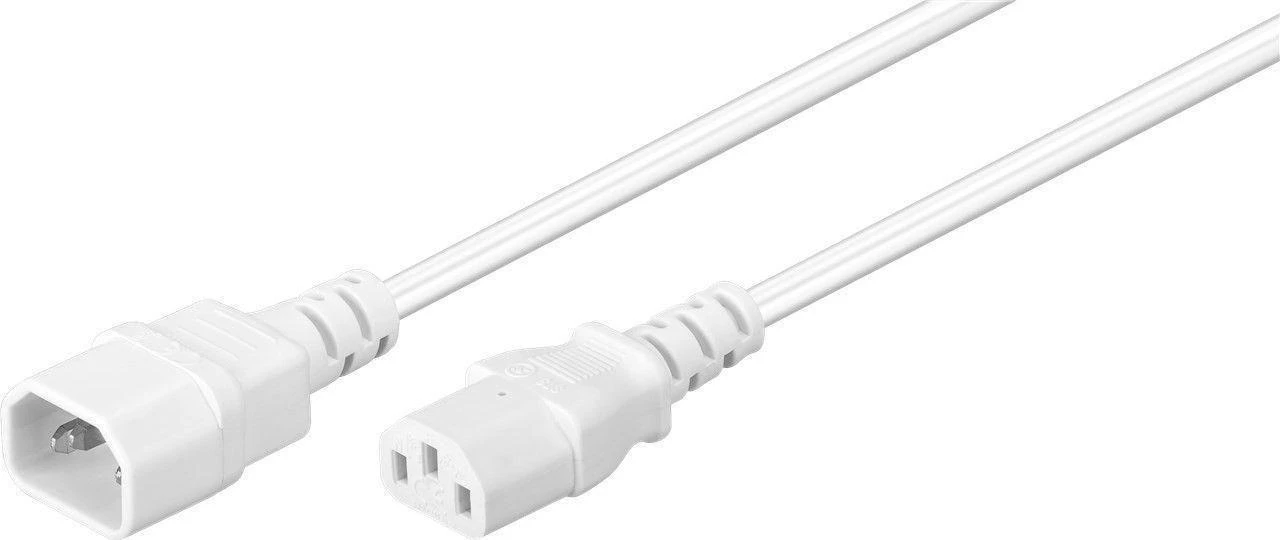 MicroConnect maitinimo laidas C13-C14 0,5m Baltas