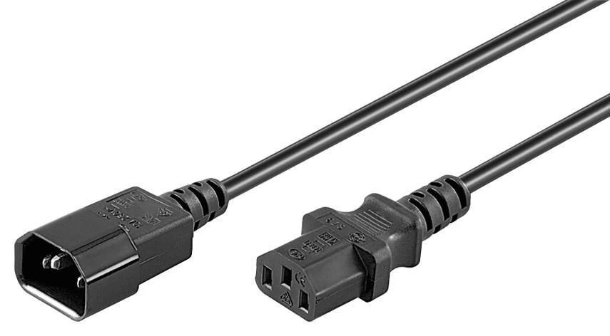 MicroConnect maitinimo laidas C13 - C14 2m Juodas