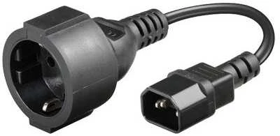MicroConnect Adapteris C14 -Schuko maitinimo kabelis, 0,23 m (PE130075)