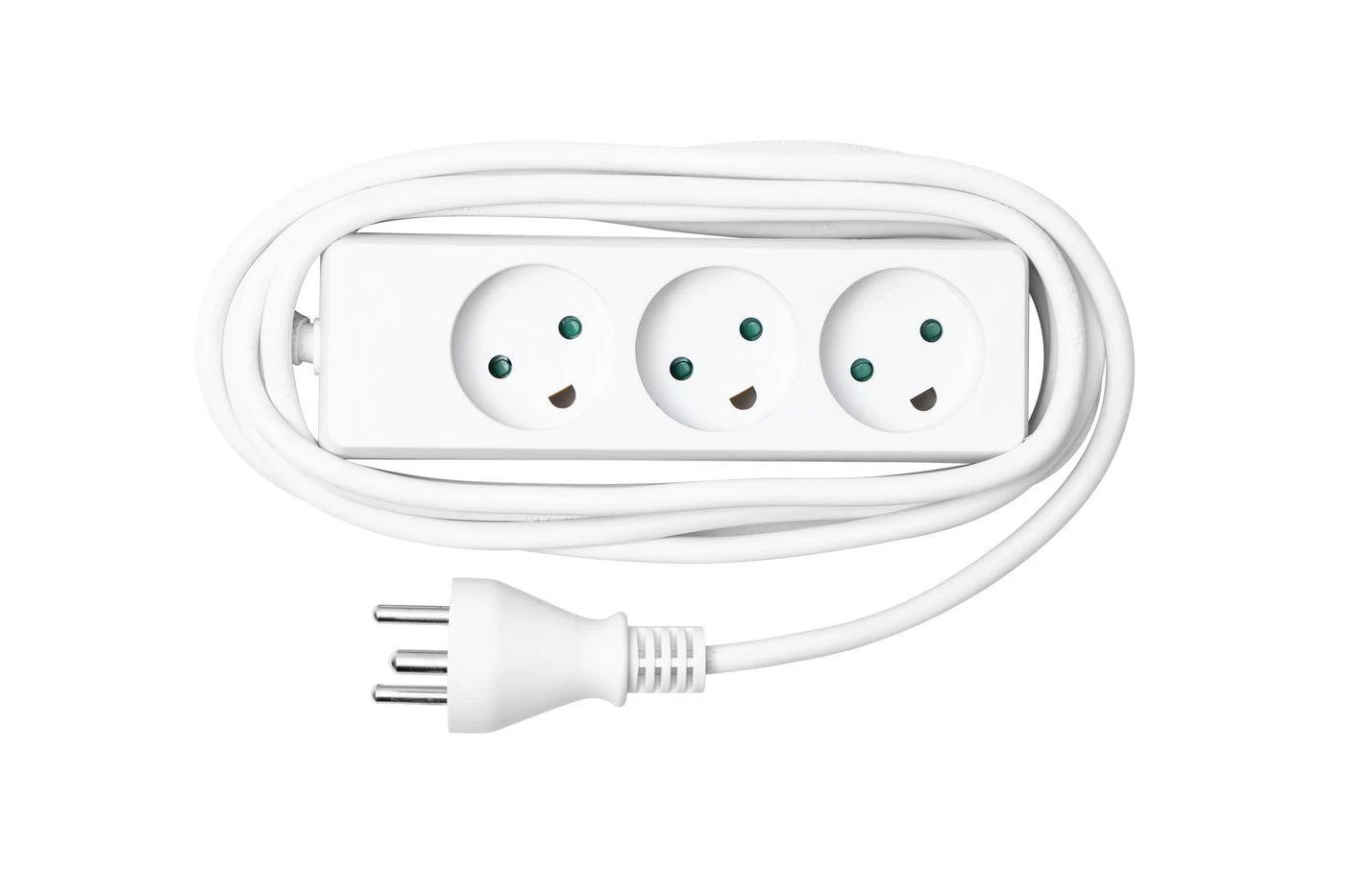 „MicroConnect“ daniškas maitinimo lizdas 3 lizdai 5m Baltas (MC-GRU0350DK)