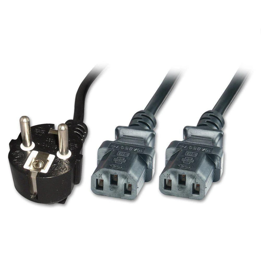 MicroConnect Y-Cord maitinimo laidas, 2 x C13, 1,8 m (PE011318)