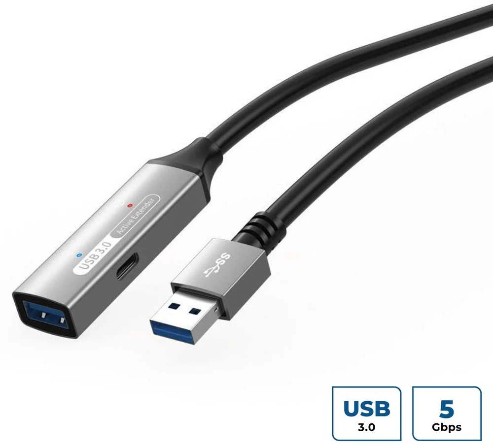 Kabelis USB MicroConnect USB-A - USB-A 5 m Juodas (USB3.0AAF5A)