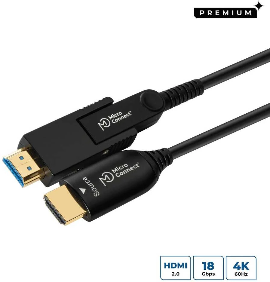 Kabelis MicroConnect Premium Optic HDMI A-D kabelis