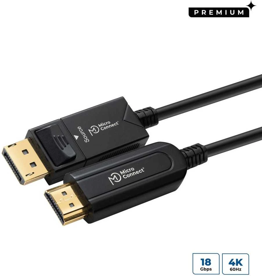 Kabelis MicroConnect Premium Optic DP - HDMI kabelis