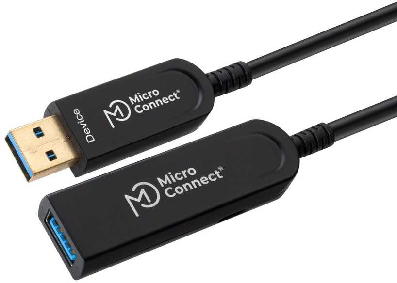 Kabelis USB MicroConnect USB-A - USB-A 25 m Juodas (Premium Optic fiber USB 25m,)