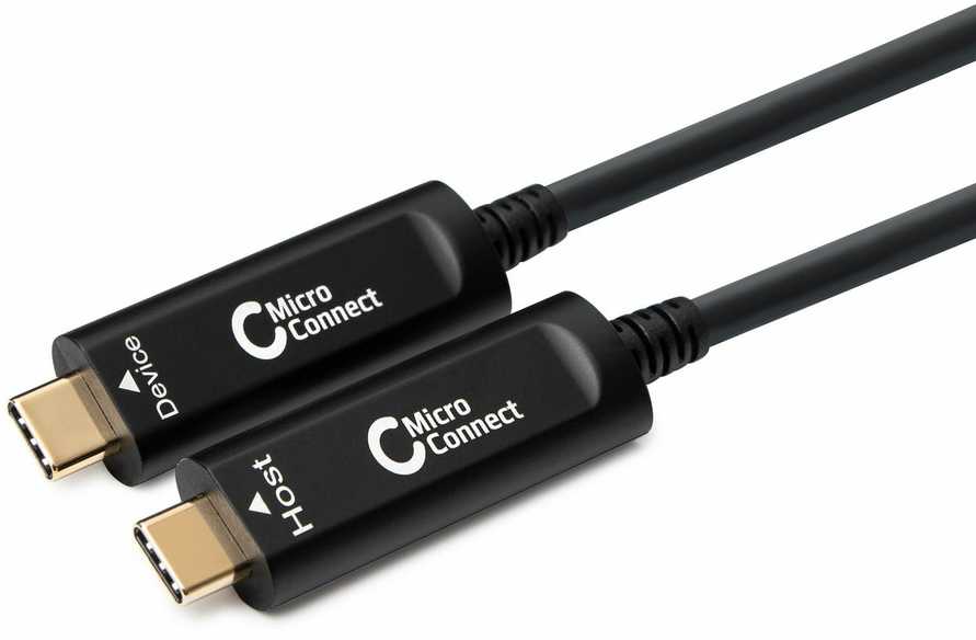 USB kabelis MicroConnect USB-C - USB-C 15 m juodas (MC-USB3.1C15OP)