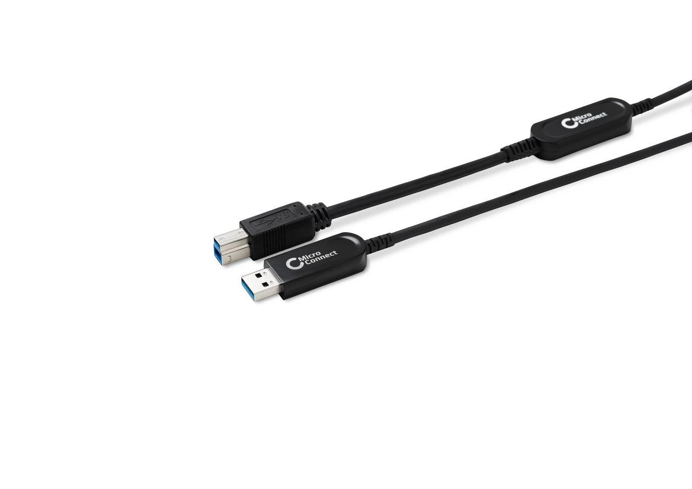 Kabelis USB MicroConnect USB-A - USB-B 10 m Juodas (MC-USB3.0AB10OP)