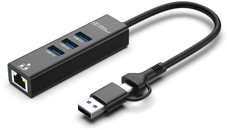 MicroConnect USB 3.0 šakotuvas su 4 prievadais ir