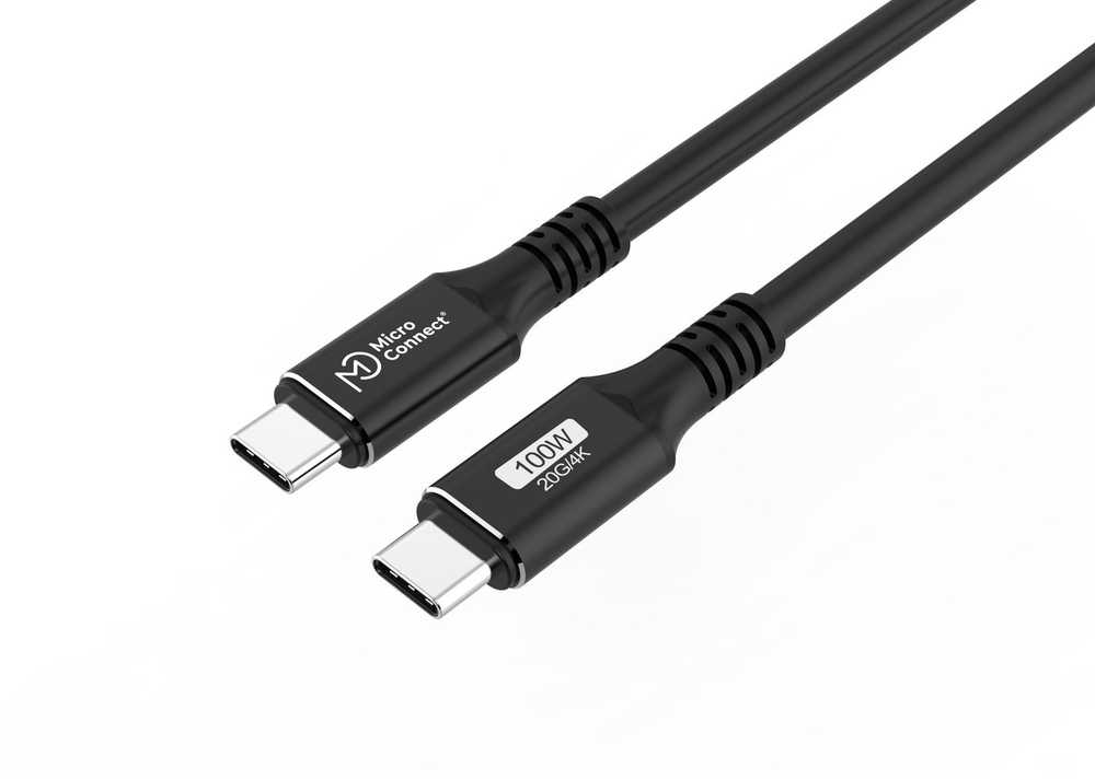 Kabelis USB MicroConnect USB-C - USB-C 1.5 m Juodas (USB3.2CC01.5)