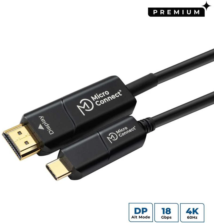 Kabelis USB MicroConnect USB-C - HDMI 10 m Juodas (USB3.1CHDMI10OP)