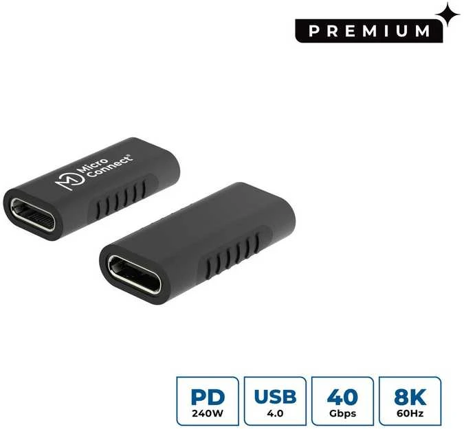 MicroConnect USB-C F-F adapterių pora