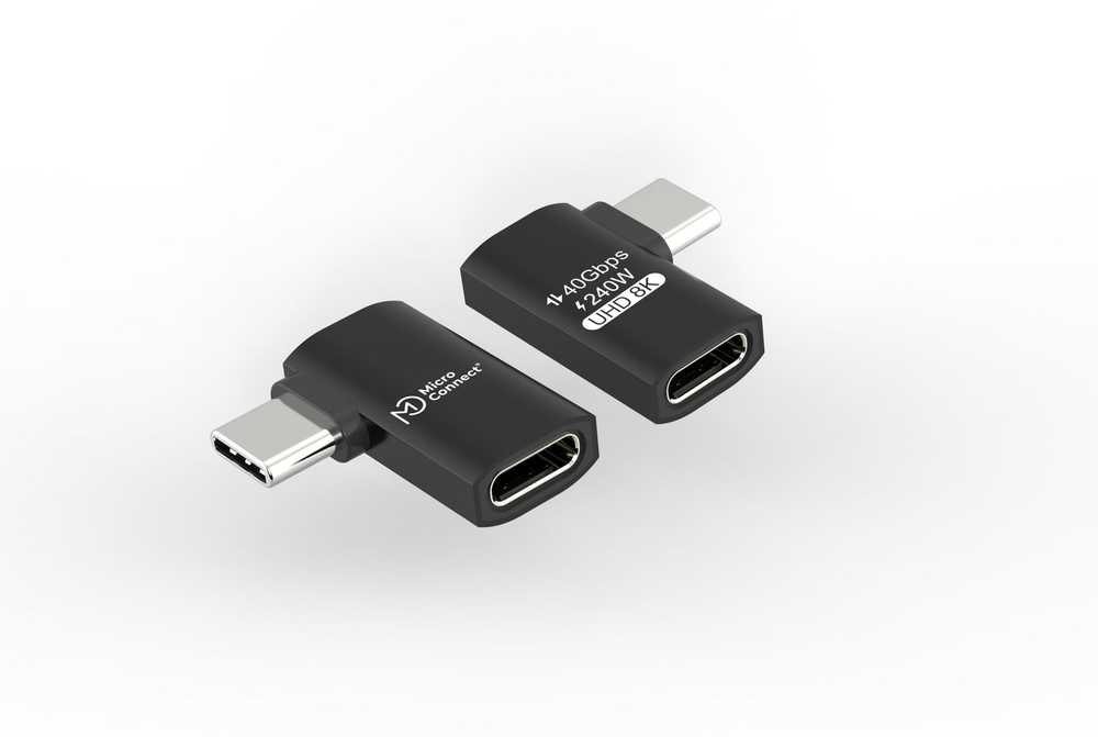 Adapteris USB MicroConnect USB-C - USB-C Sidabrinė (Premium USB4 Gen 3x2 USB-C)