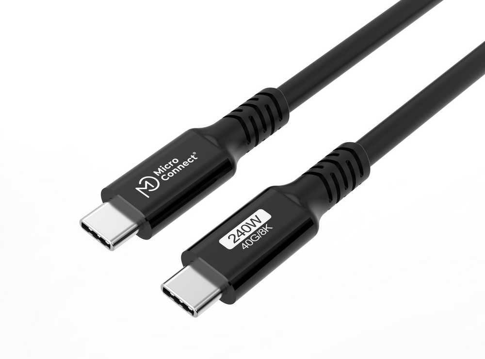 USB kabelis MicroConnect USB-C - USB-C 2 m juodas (USB4CC2-240W)