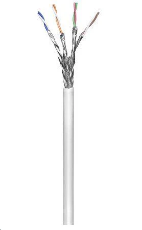 „MicroConnect S/FTP CAT6“ 100m Baltas, PVC