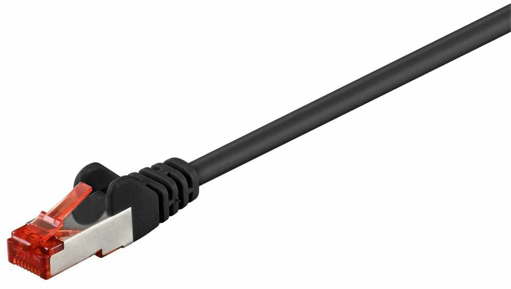 MicroConnect RJ-45/RJ-45 kat.6 S/FTP Juodas 10m (B-SFTP610S)