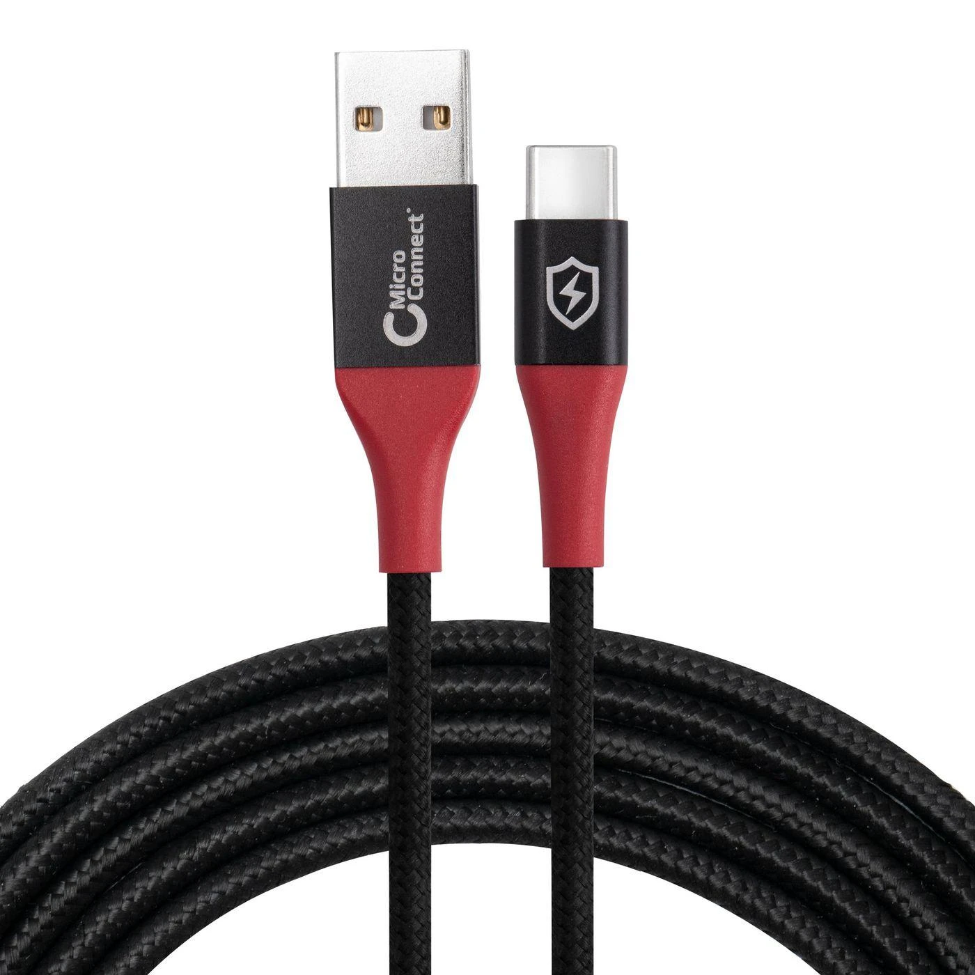 Kabelis USB MicroConnect USB-A - USB-C 1,5 m Juodas (Safe Charge USB-A to C Data)
