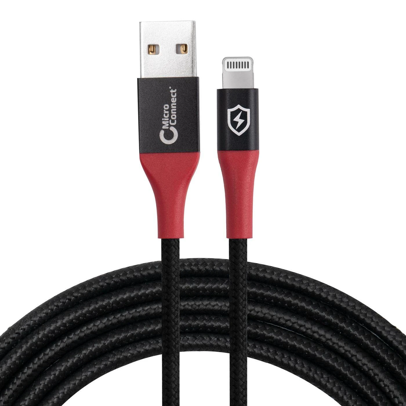 Kabelis USB MicroConnect Lightning - USB-A 1,5 m Juodas (Safe Charge USB-A to)