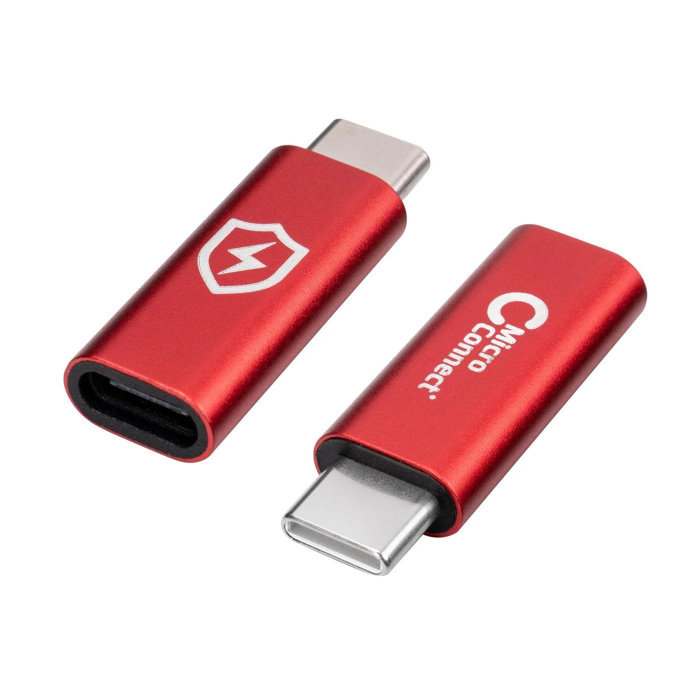 MicroConnect raudoni USB-C duomenų saugumo adapteriai