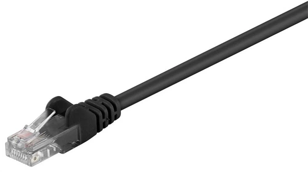MicroConnect U/UTP CAT5e 1.5M Juodas PVC (B-UTP5015S)