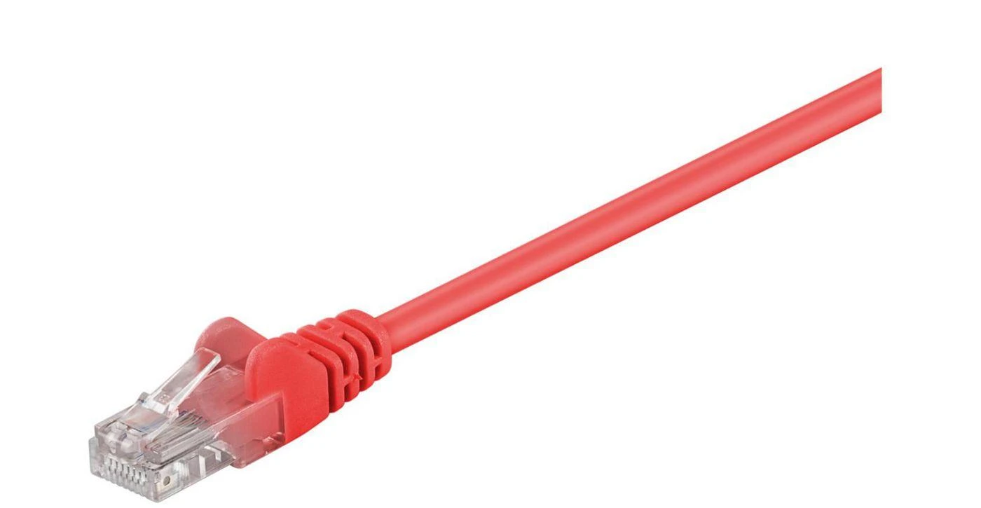 MicroConnect U/UTP CAT5e 1M Raudona PVC (B-UTP501R)