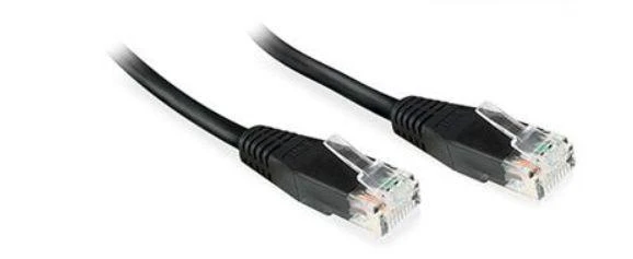 MicroConnect U/UTP CAT6 0.25M Juodas PVC