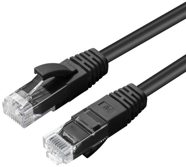 MicroConnect RJ-45/RJ-45 kat.6 0.5m Juodas (UTP6005S)