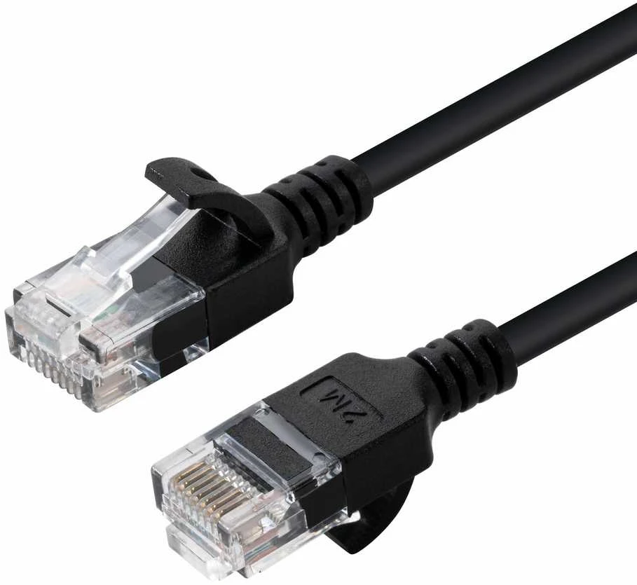 MicroConnect RJ-45/RJ-45 kat.6 U/UTP Juodas 10m (V-UTP610S-SLIM)