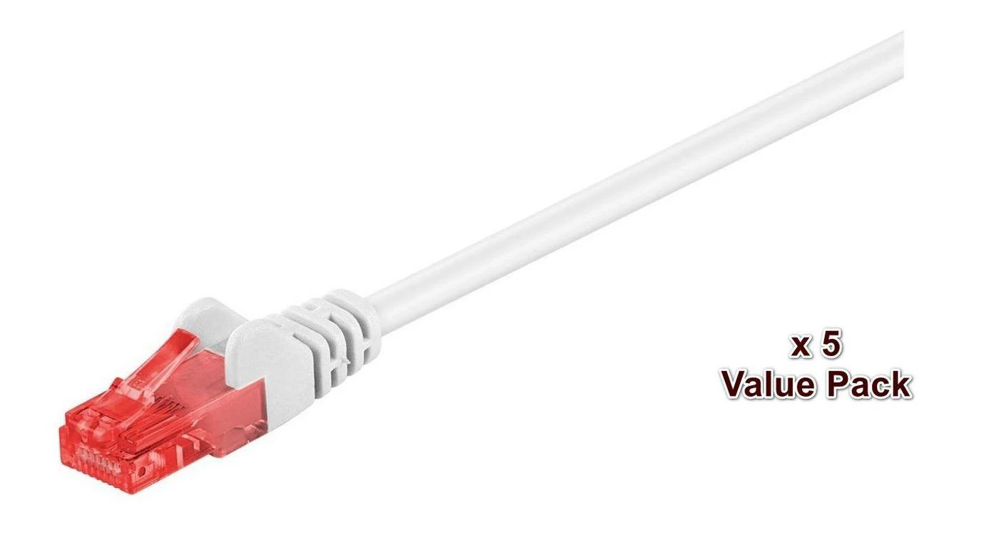 MicroConnect RJ-45/RJ-45 kat.6 U/UTP Baltas 10vnt. 15 m (V-UTP615WVP)