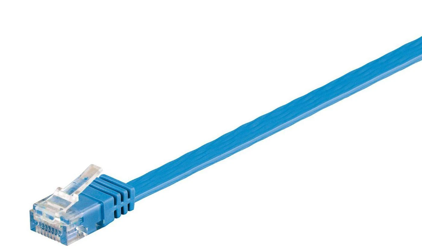 MicroConnect RJ-45/RJ-45 kat.6 1m Mėlyna (V-UTP601B-FLAT)