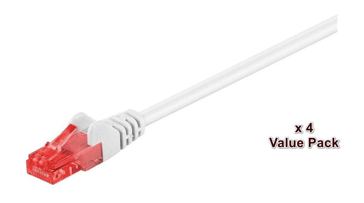 MicroConnect Patchcord U/UTP, CAT6, 4 pak., 20m, balta (V-UTP620WVP)
