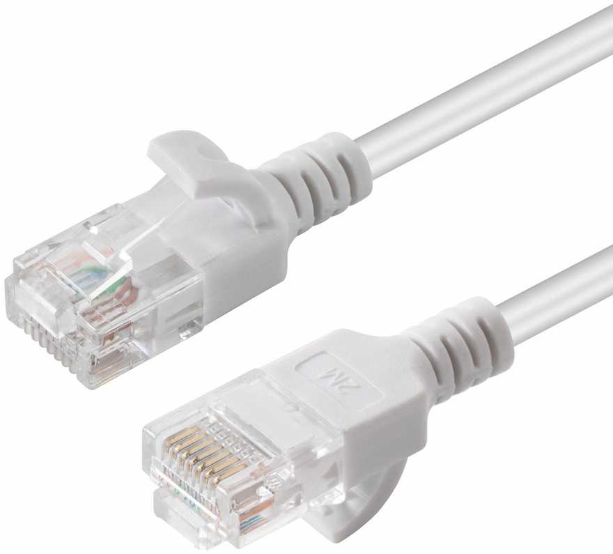 MicroConnect RJ-45 / RJ-45 Cat 6 U / UTP Baltas 2m (V-UTP602W-SLIM)