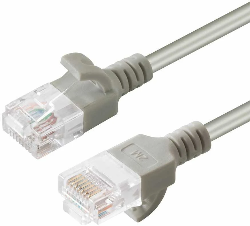 MicroConnect RJ-45 / RJ-45 kat. 6 U / UTP pilka 2 m (V-UTP602-SLIM)