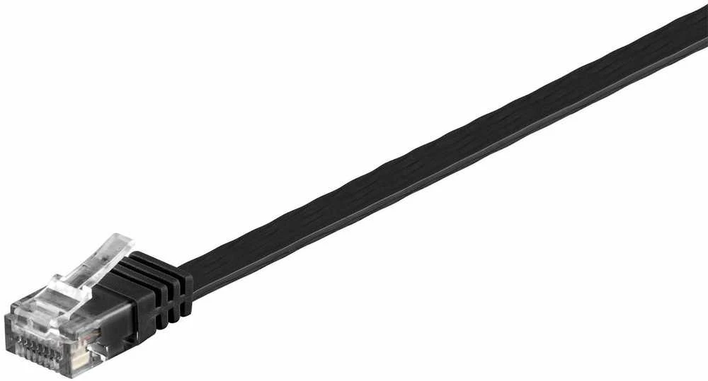 „MicroConnect Cat6 U/UTP“ plokščias tinklo kabelis 5 m Juodas (V-UTP605S-FLAT)