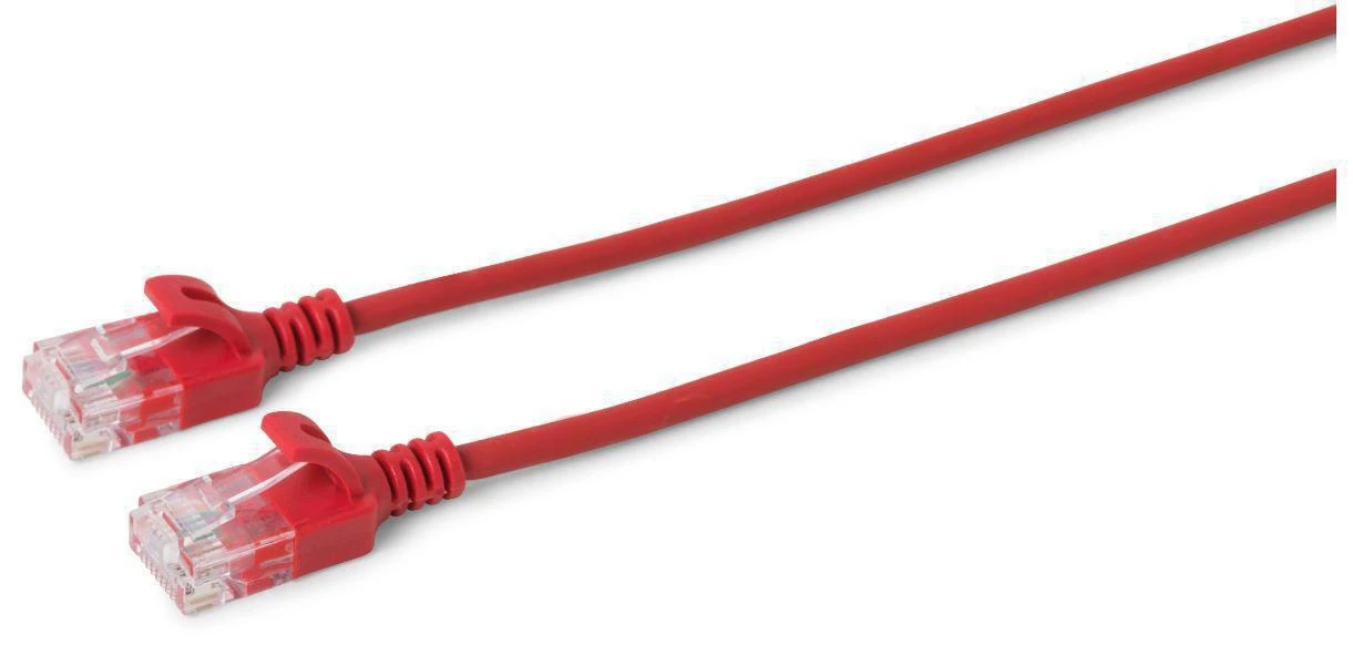 MicroConnect U/UTP CAT6 5M Raudona Slim,