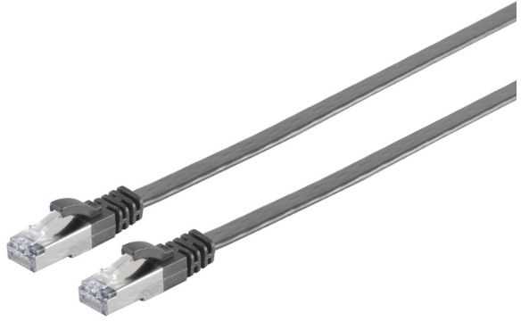 MicroConnect RJ-45/RJ-45 kat.6a U/UTP Juodas 1m (V-UTP6A01S-FLAT)
