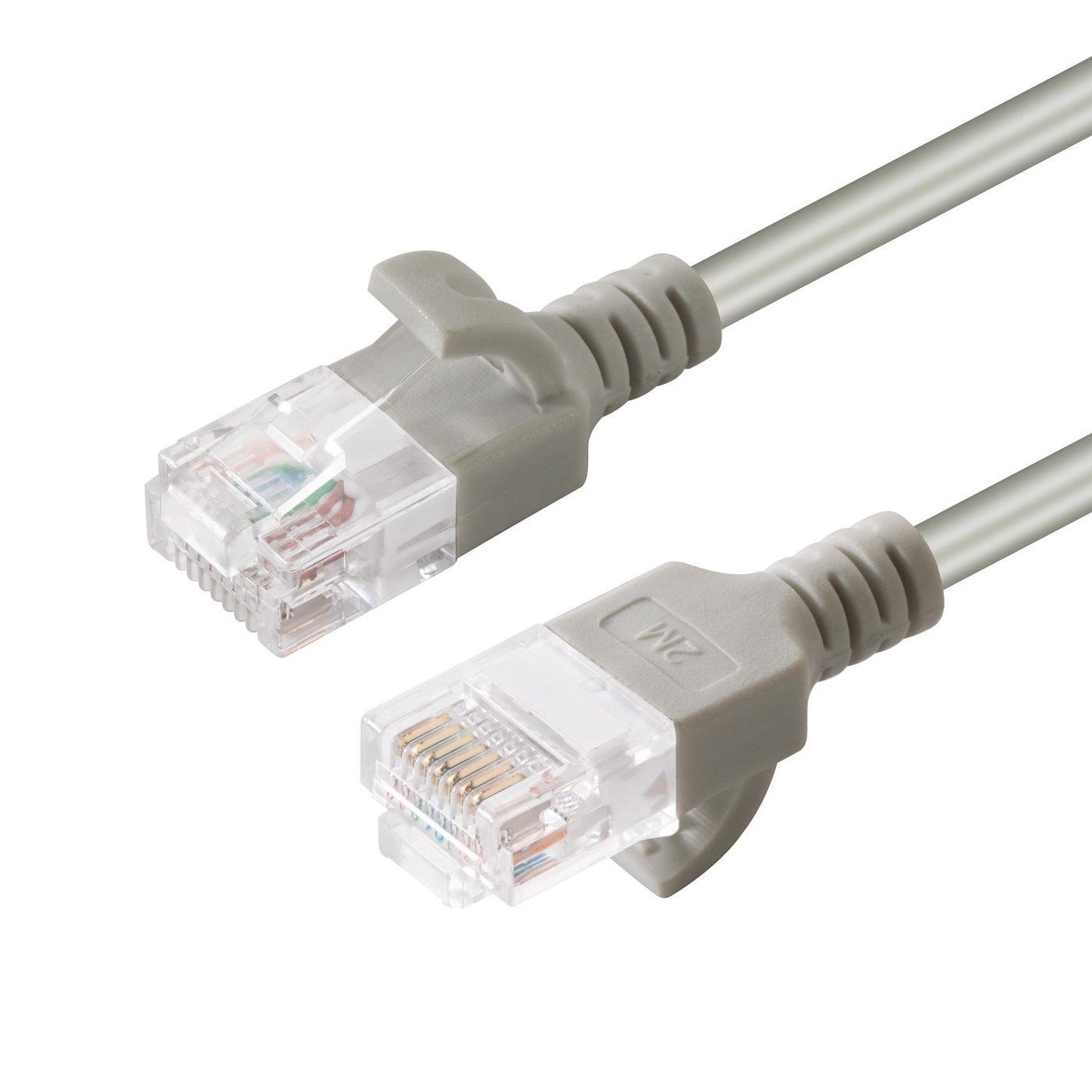 MicroConnect U/UTP CAT6A Slim 1M Pilkas