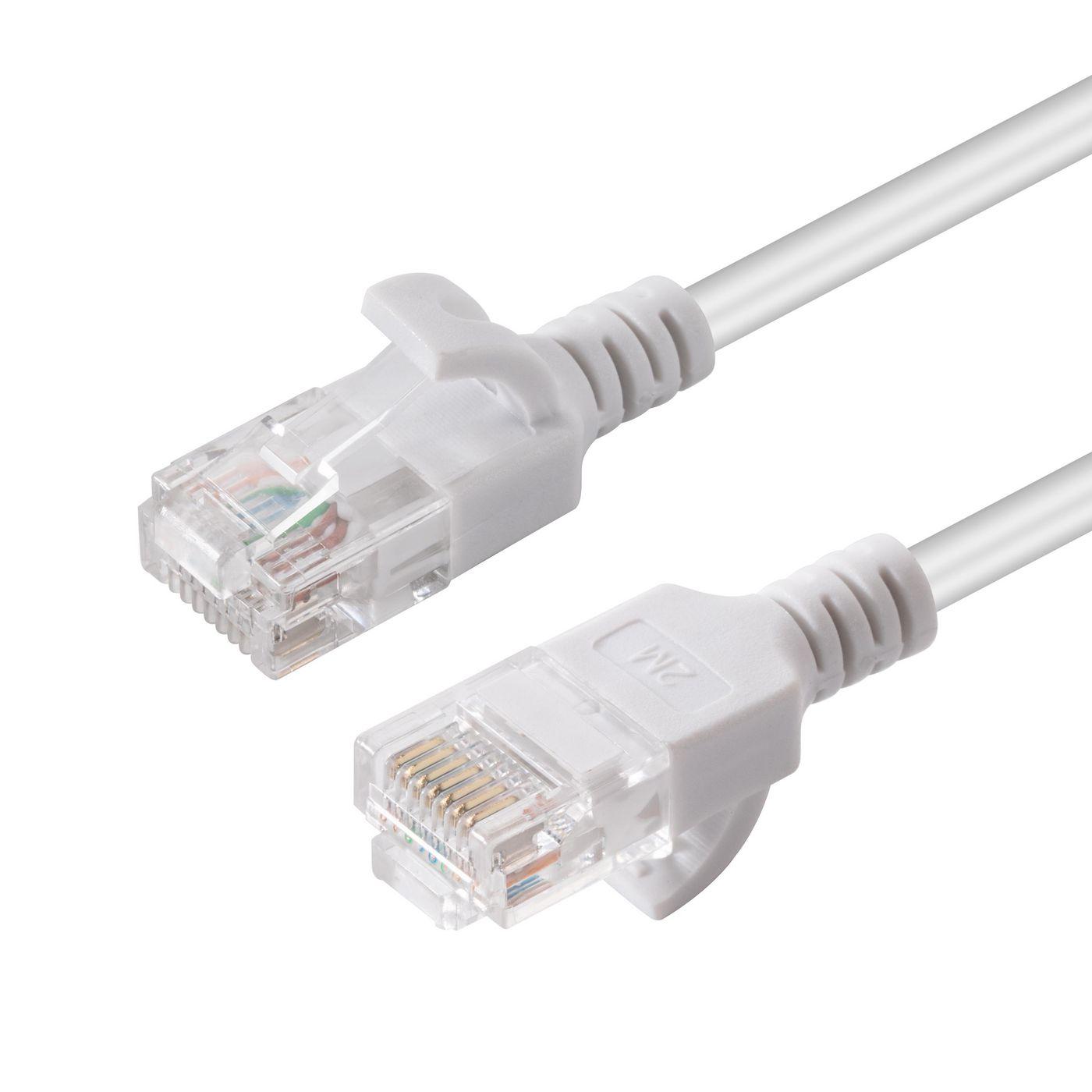 MicroConnect U/UTP CAT6A Slim 3M Baltas