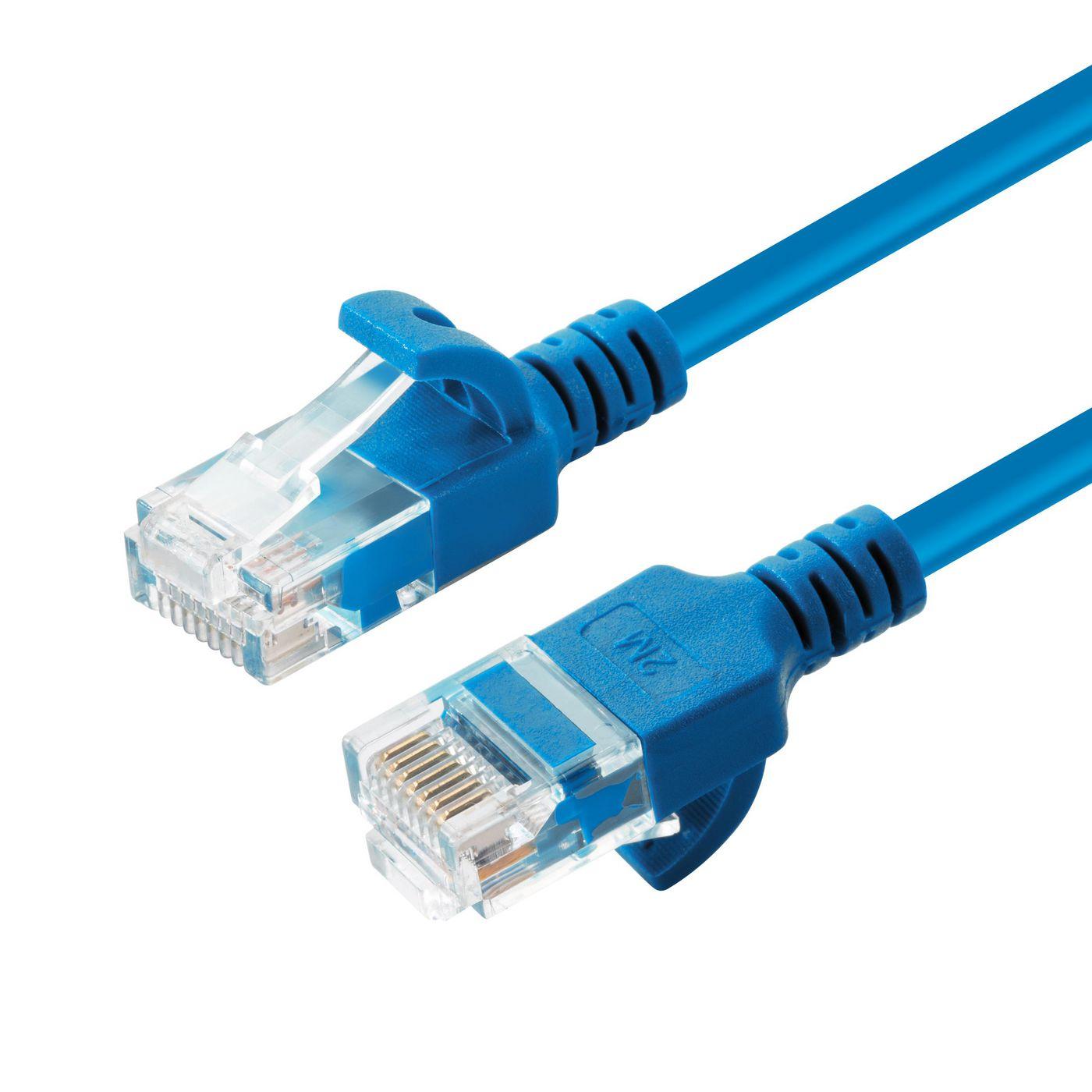MicroConnect U/UTP CAT6A Slim 3M Mėlyna