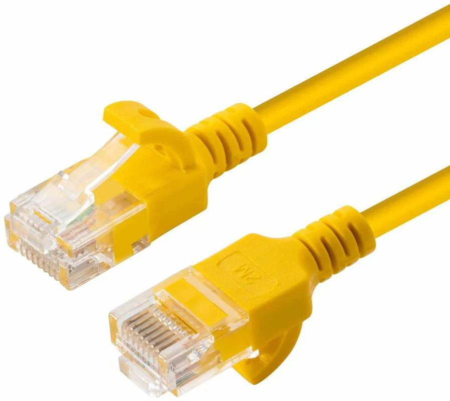 MicroConnect U/UTP CAT6A Slim 5M Geltona
