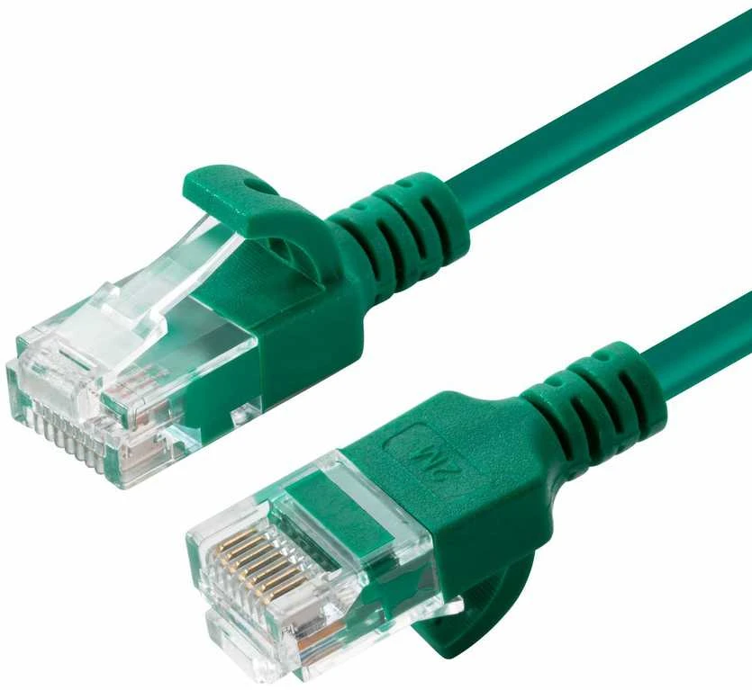 MicroConnect U/UTP CAT6A Slim 7.5M Žalias