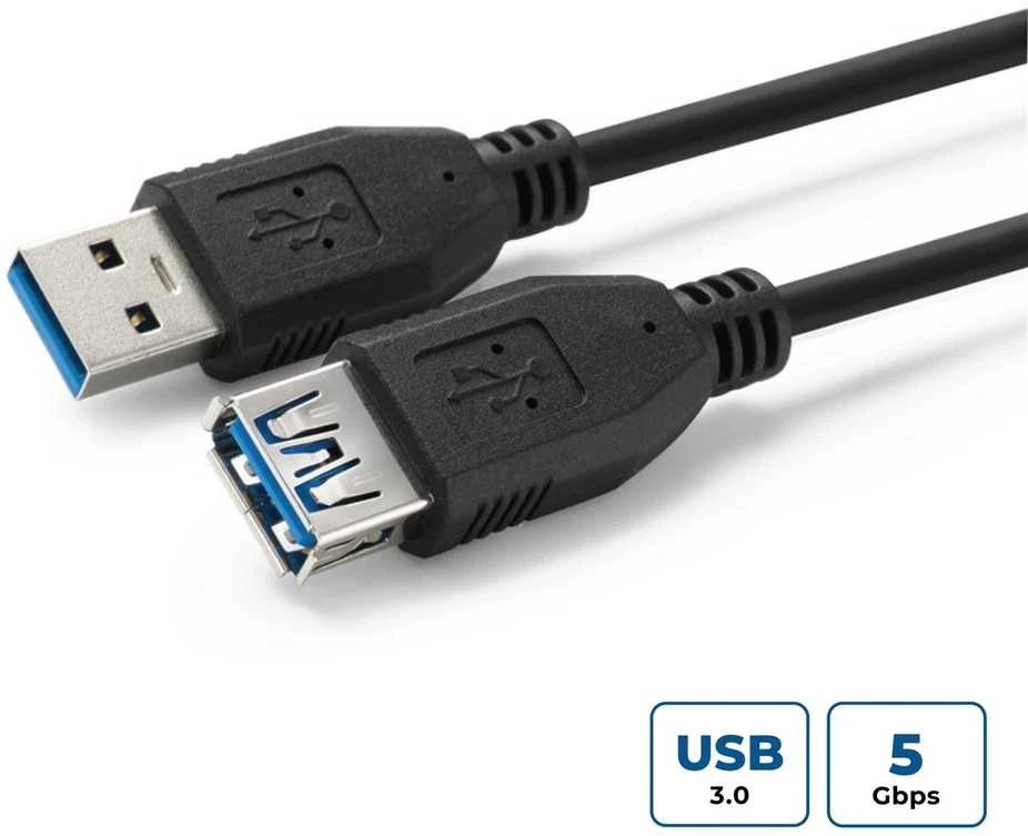 USB MicroConnect USB-A – USB-A laidas 5 m juodas (USB3.0AAF5B)