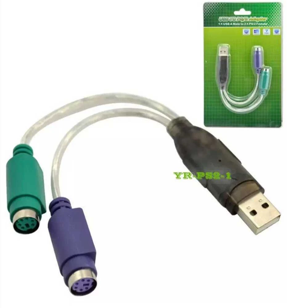 USB adapteris MicroConnect USB-A - PS/2 x2 Baltas (USBA2PS2)