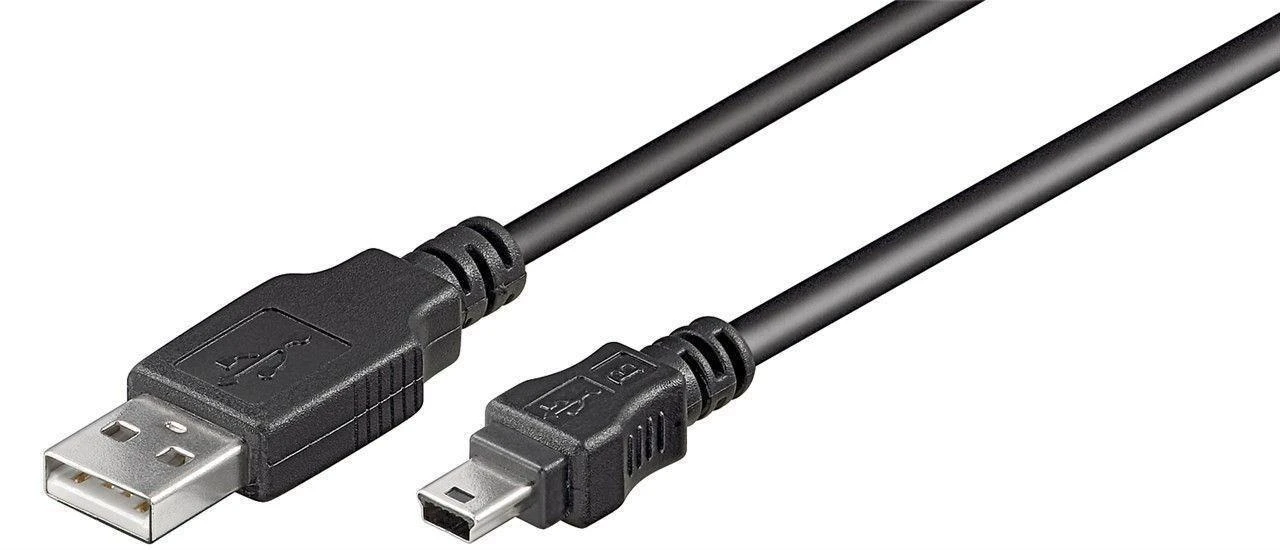 Kabelis USB MicroConnect USB-A - miniUSB 5 m Juodas (USBAMB55)