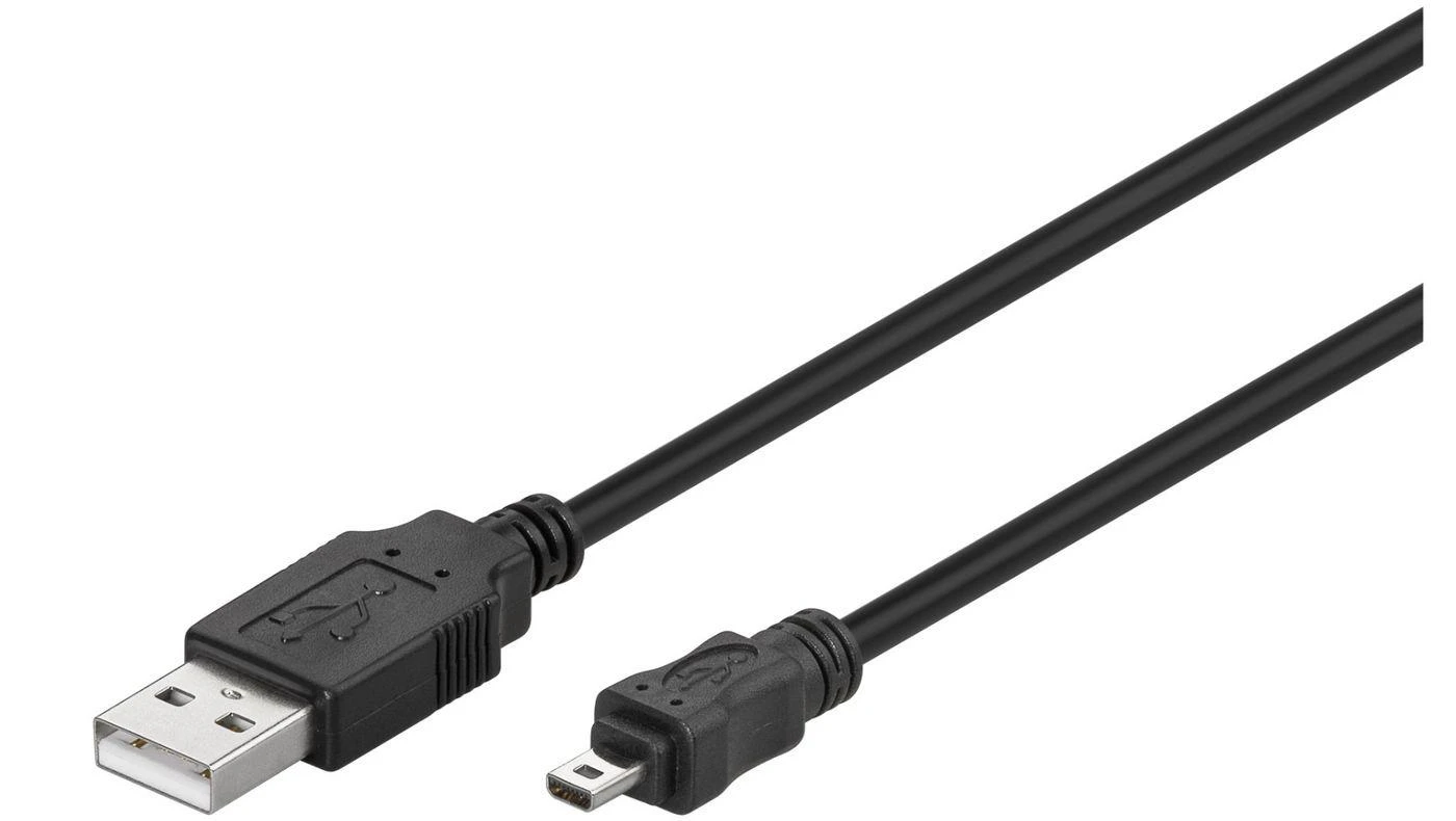 Kabelis USB MicroConnect USB-A - miniUSB 1,8 m Juodas (USBAMB82)